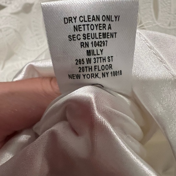 Milly Sienna Embroidered Scallop Lace Dress White SZ 8 NWOT - Picture 11 of 11